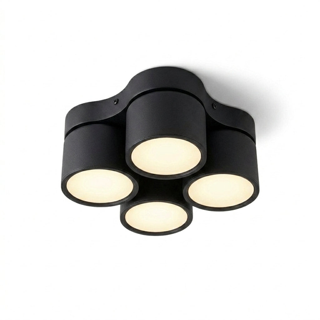 4-Head Rotatable LED Surface Spotlight | All-Aluminum | No-Hole Ceiling Light