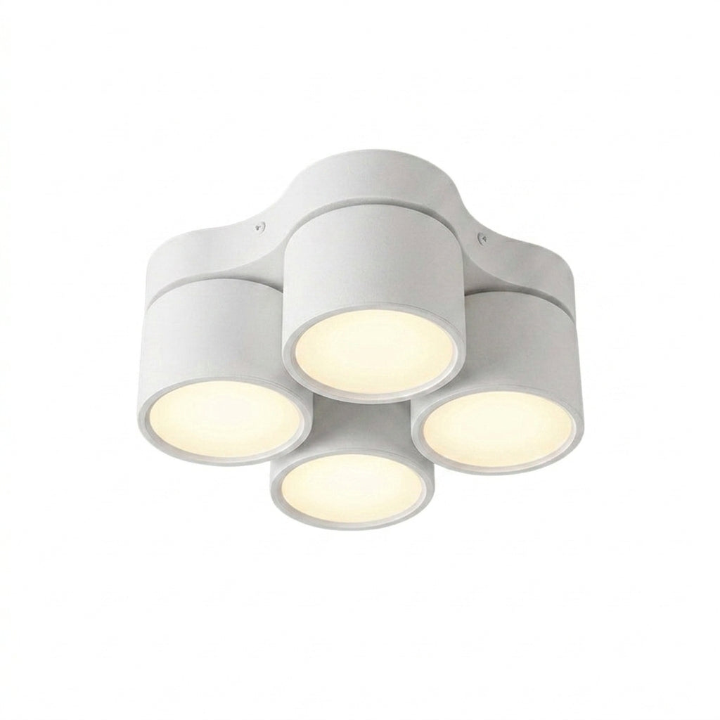 4-Head Rotatable LED Surface Spotlight | All-Aluminum | No-Hole Ceiling Light