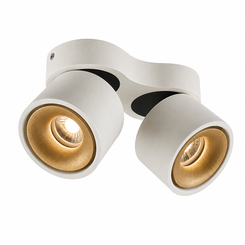 Double Head Adjustable LED Ceiling Spotlight | Surface Mount | Living Room & Commercial | All-Aluminum
