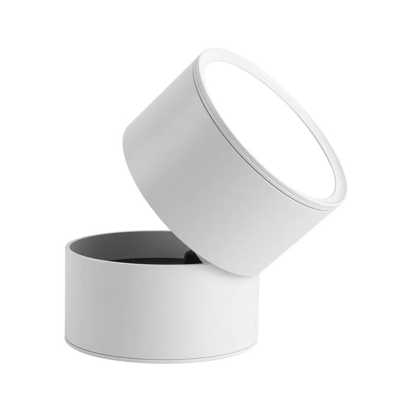 LED Ceiling Spotlight – Adjustable Swivel, Surface Mount, No Cut, Soft Wide Beam | Black & White