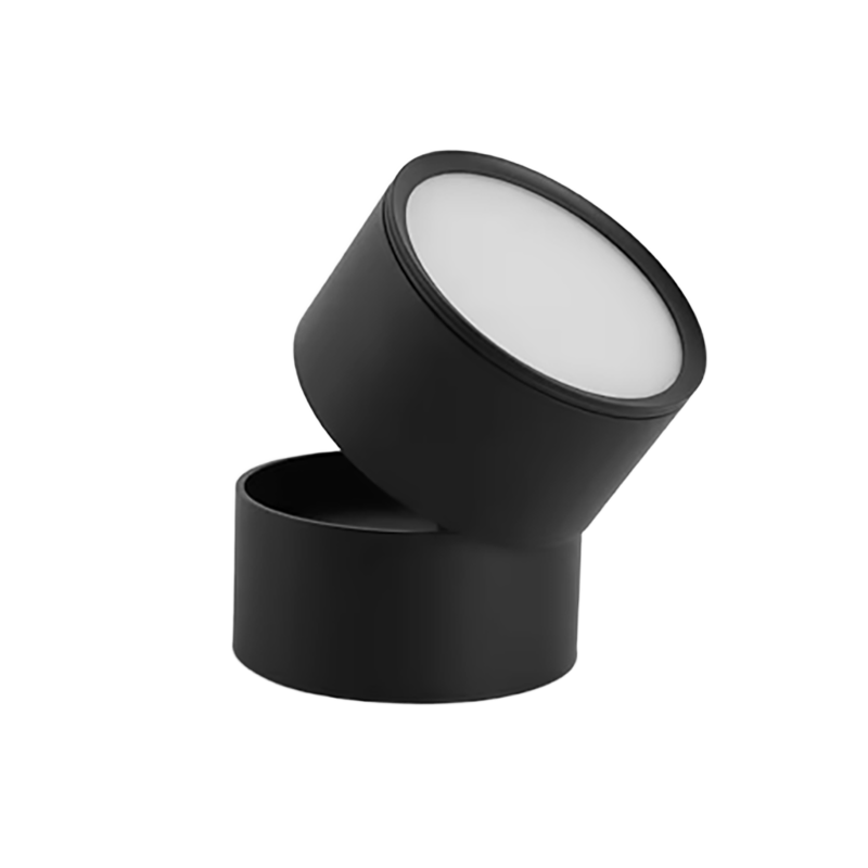 LED Ceiling Spotlight – Adjustable Swivel, Surface Mount, No Cut, Soft Wide Beam | Black & White