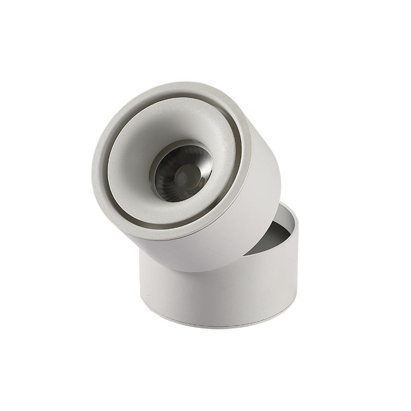 No-Hole Anti-Glare Swivel LED Ceiling Spotlight – Surface Mount for Living Room & Hallway