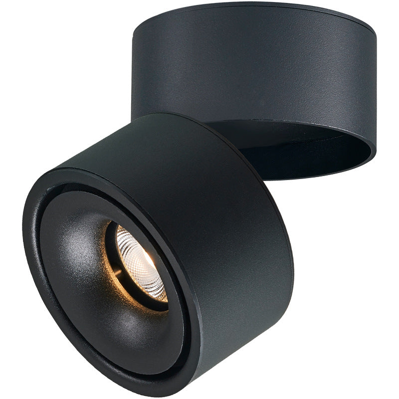 No-Hole Anti-Glare Swivel LED Ceiling Spotlight – Surface Mount for Living Room & Hallway