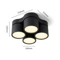 4-Head Rotatable LED Surface Spotlight | All-Aluminum | No-Hole Ceiling Light